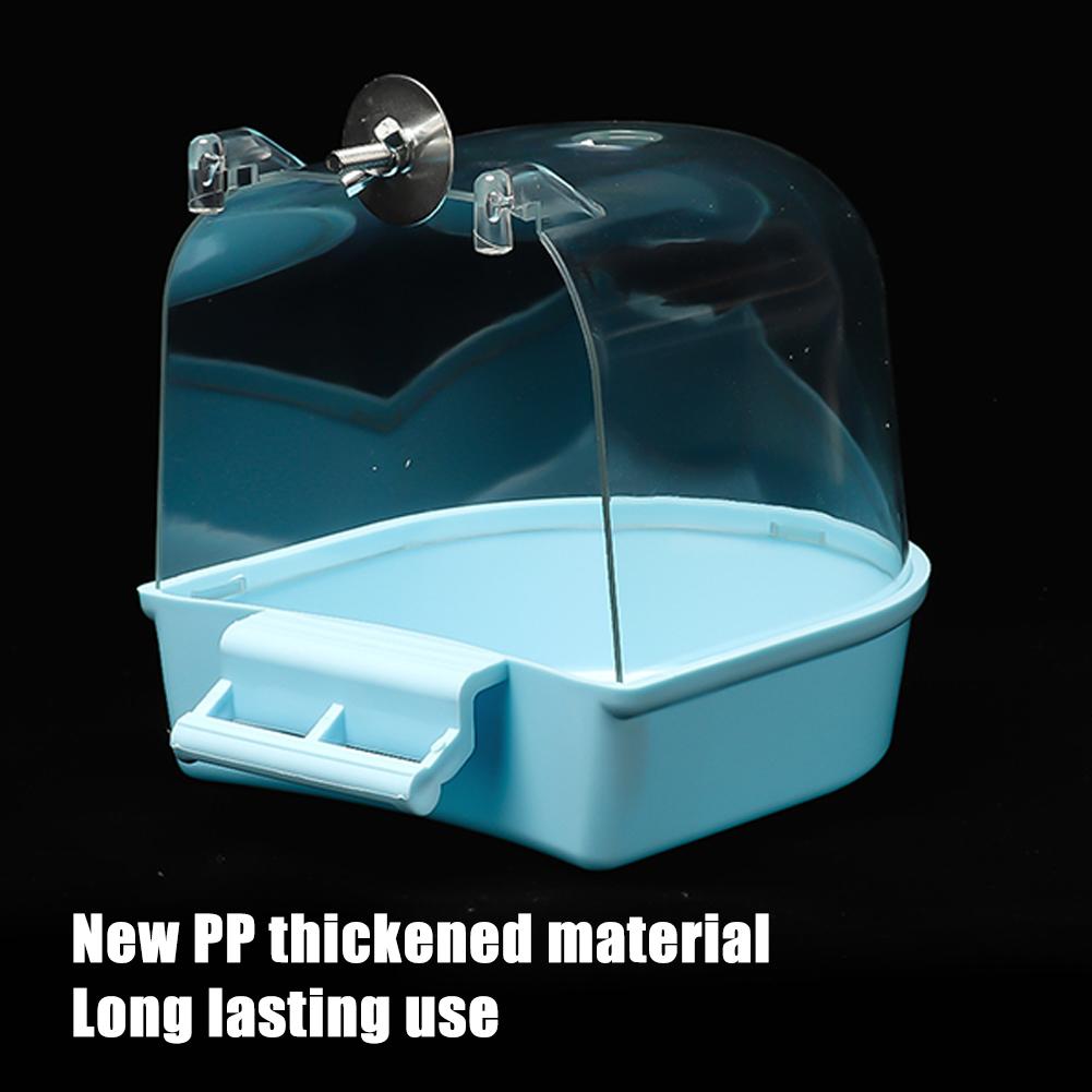 Transparente Hänge-Vogelbadewanne für Käfig Sittich Vogelkäfigzubehör Papageien Badewanne Bade Dusche Käfig für Kanarienvogel Wellensittich Nymphensittich