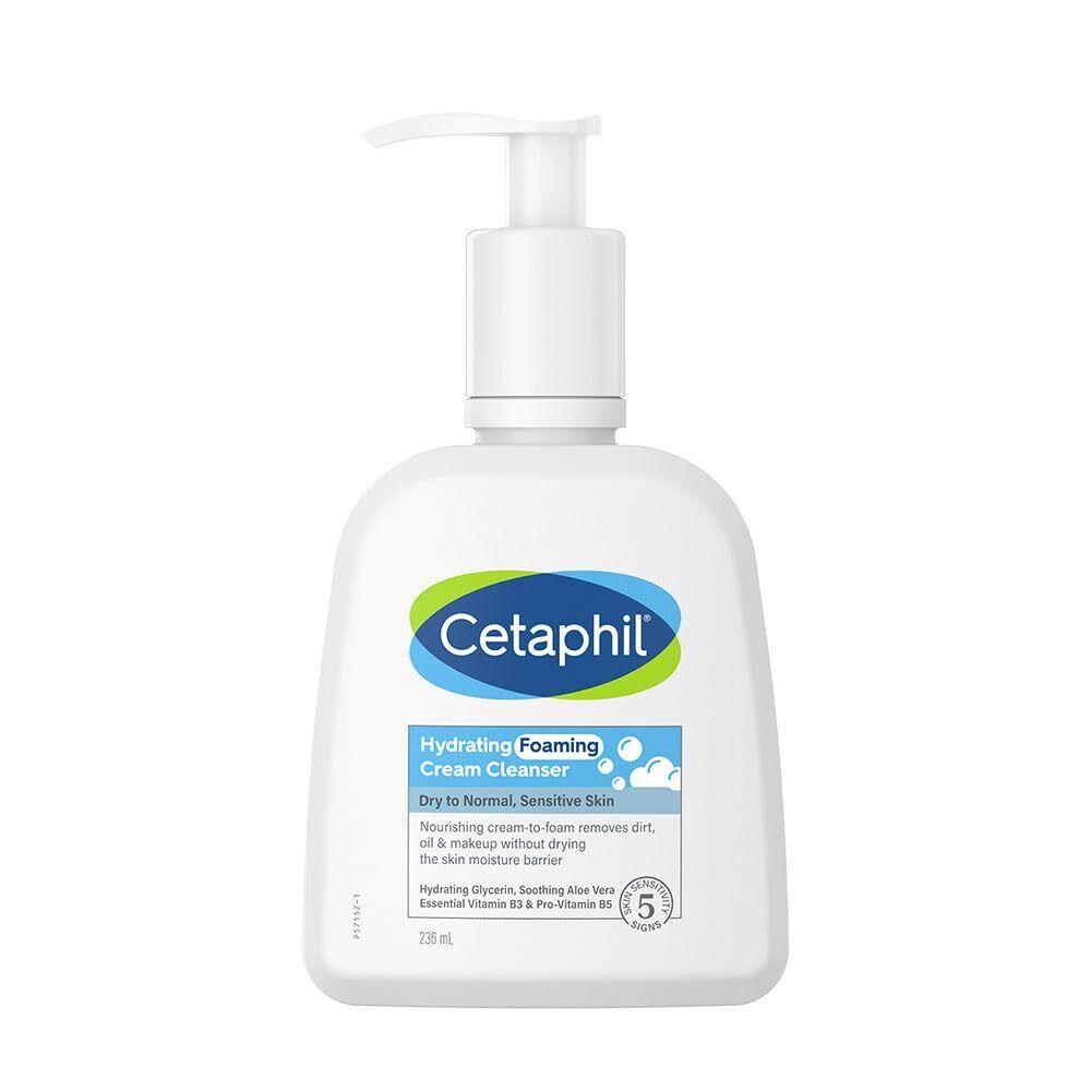 

Cetaphil Hydrating Foaming Cream Cleanser, средство для умывания лица для сухой и нормальной кожи, 236 мл