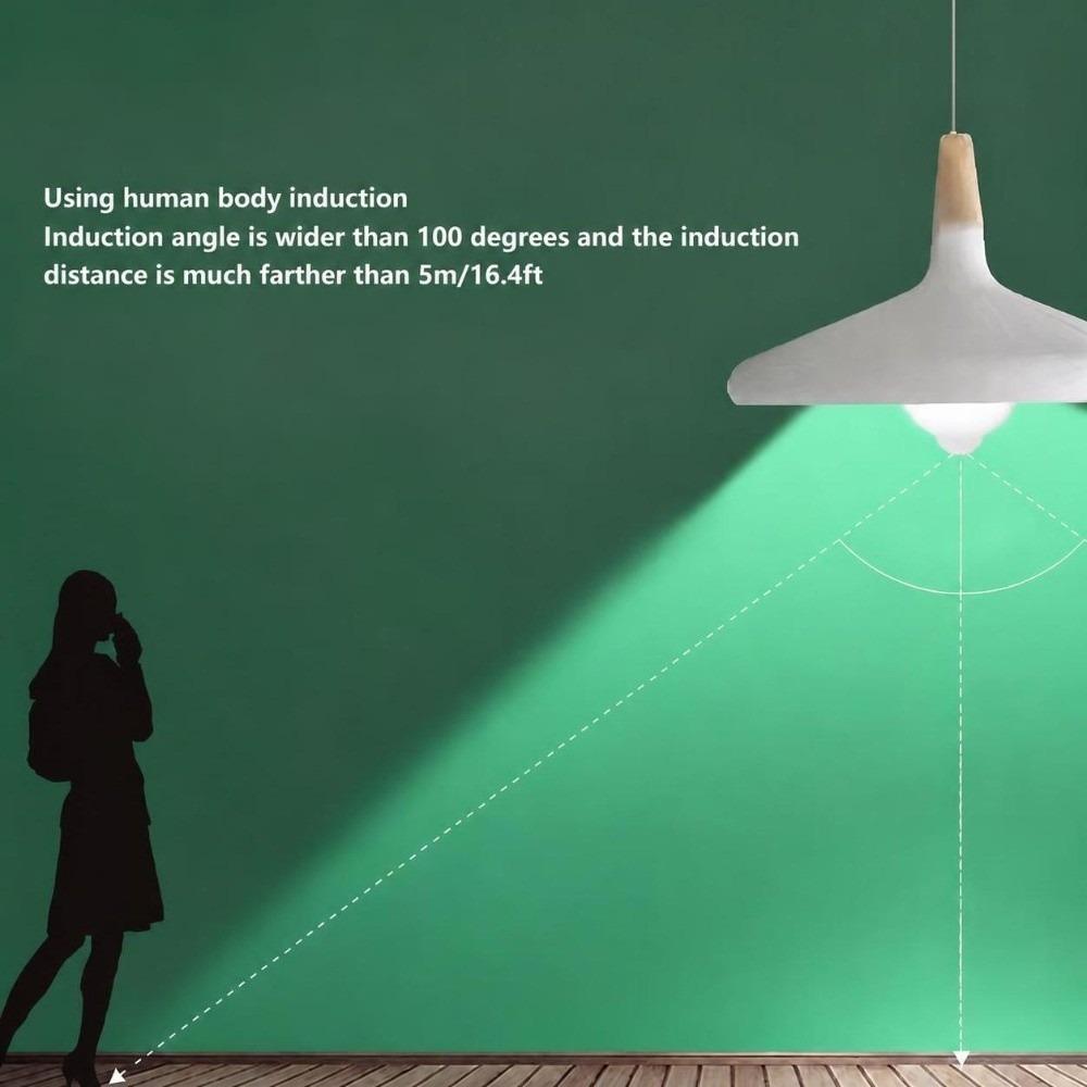 E17 Induction Light Bulb AC85-265V Corridor Sensor Bulb Motion Sensor LED Bulb Closet