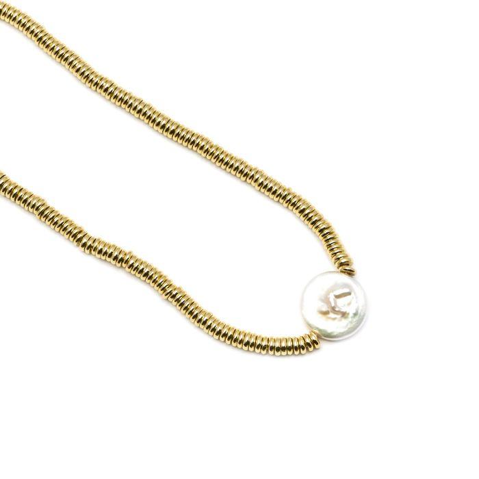 Collier d'hématite dorée Luxenter fini en or jaune 18K - Siever