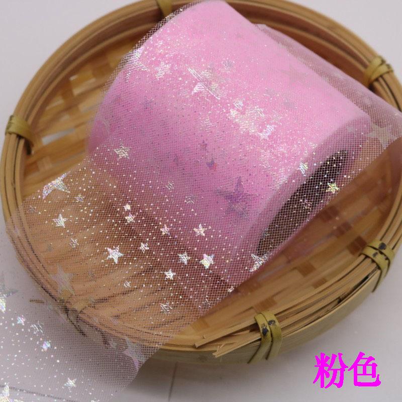 6cm*25Yards Rainbow Love Heart Tulle Ribbon for Crafts Gift Diy Package Wrap Decorative Ribbons Love Stars Lace Christmas Decor