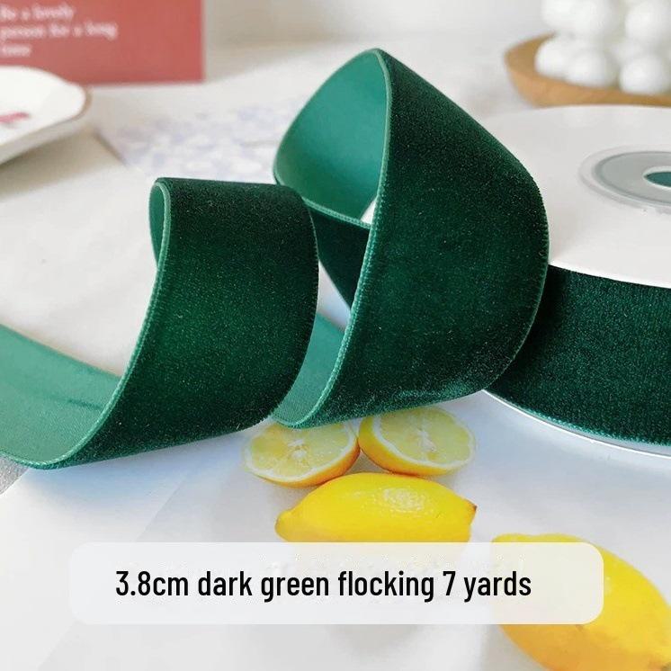 

Лента ручной работы из красного и зеленого флока для рождественских аксессуаров для волос и бантов своими руками