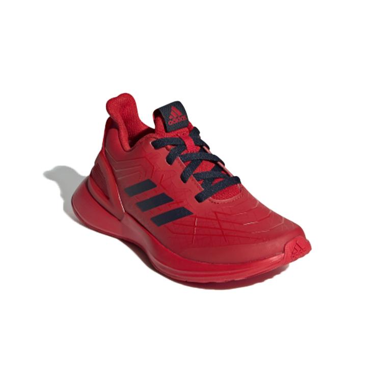adidas Rapidarun Spider Man K Non Slip Lightweight Mid Top Kids' Running Shoes Red Black Kids' G27557