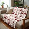 Cherry Bow Star Cartoon Anime Print Flannel Blanket Soft Warm Throw for Kids Bedroom Sofa Christmas Office Car