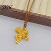 Pegasus Pendant Necklace Gold Tone Winged Horse Mythological Symbol of