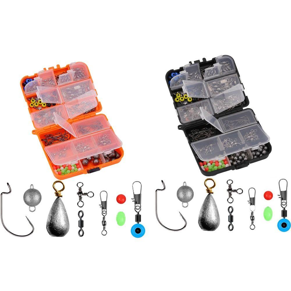 Lure Storage Box Fishing Tools Set Box Swivels Clips Fishing Hooks Set Box  Carp Fishing