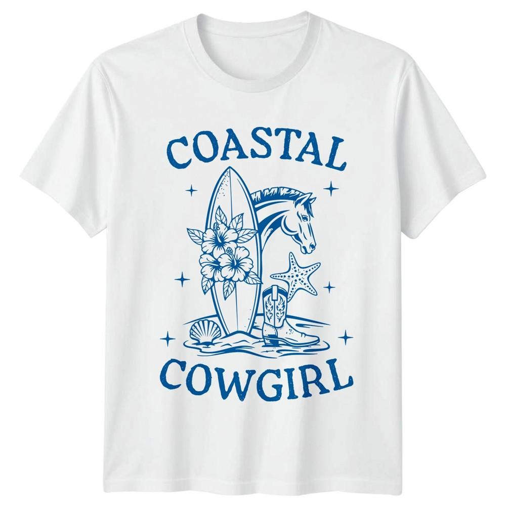 

Coastal Cowgirl Western Lifestyle Mens TShirt Womens Graphic Tee Unisex T-Shirt S
