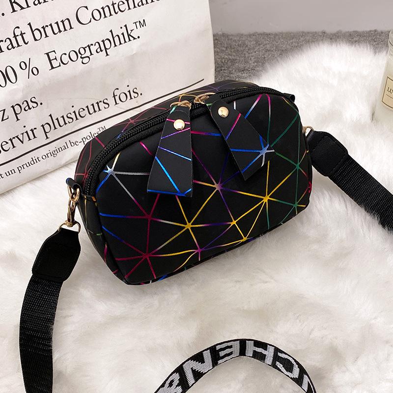 Girls cosmetic bag ladies bag bag women's bag printed wide shoulder strap small bag women's messenger bag