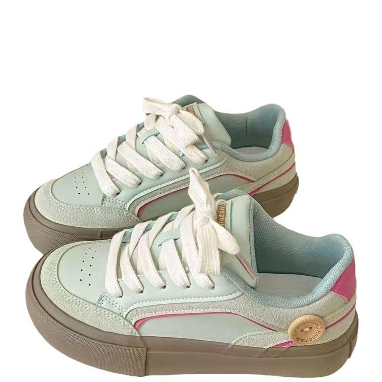 Super Fire Little White Shoes Women's Shoes 2025 Spring New Niche Original Korean Shoes Versatile Thick Baseplate Shoes