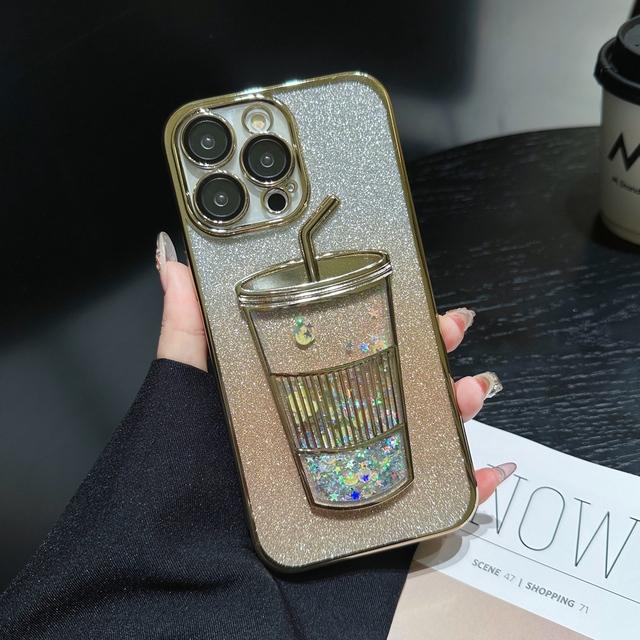 Husă pentru telefon cu sclipici lichid dinamic cu nisip mișcător pentru Iphone 14 12 11 13 Pro Max Cadru placat cu pulbere Bling Husă protectoare pentru lentile