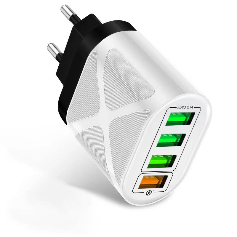PD33W QC3.0 65W GaN Multi-port Fast Charging European Standard Charger with 9V/12V Support
