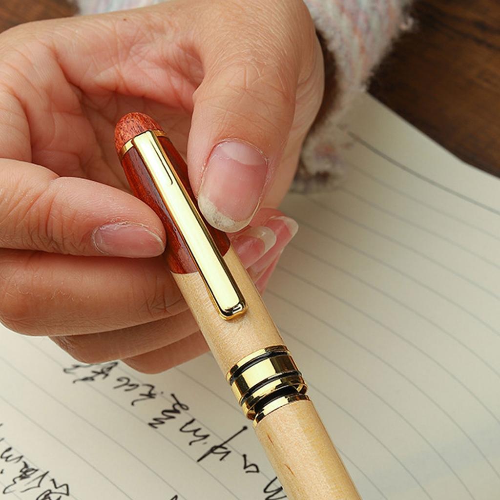 Signature Pen Fountain Pen Smooth Writing Pen Bamboo Pen Practical Metal Ballpoint Pen Business Pen School Supplies