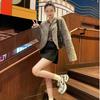Cowhide Version~ Leather Platform Dad Shoes Women's Old Dirty Shoes Muffin Height Increase Casual Sports Shoes Board Shoes