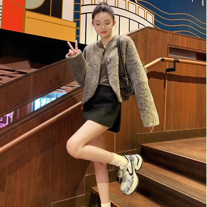 Cowhide Version~ Leather Platform Dad Shoes Women's Old Dirty Shoes Muffin Height Increase Casual Sports Shoes Board Shoes