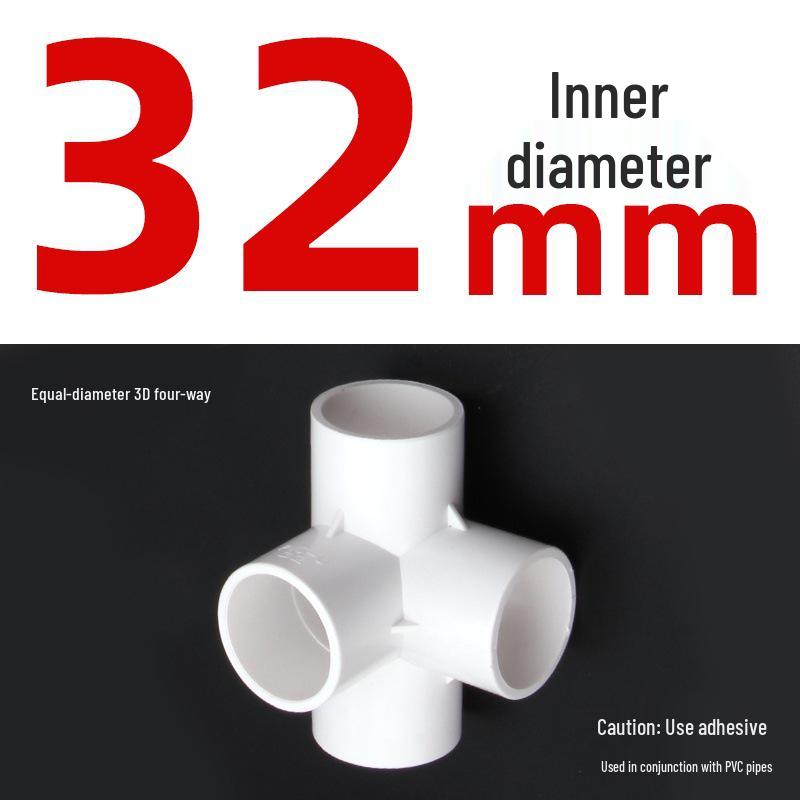 PVC 3-Way Elbow Water Pipe Fittings (20/25/32) - Drainage & Supply Plastic Adapter