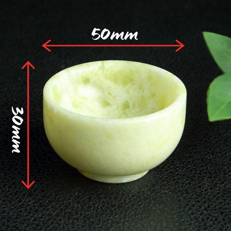 Lantian Jade Small Tea Bowl & Wine Cup - Guizhou Jade Gongfu Tea Cup Collection