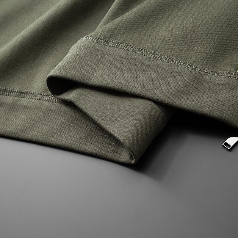 Dibenze Men's Plus Size Stand Collar Zip-Up Sweatshirt