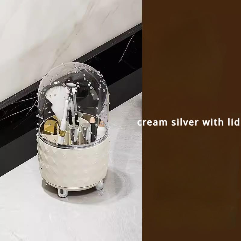 Organizér štětců na make-up Rotační prachotěsný štětec na štětec na obočí Držák na tužky na stolní kosmetické rtěnky Úložný prostor