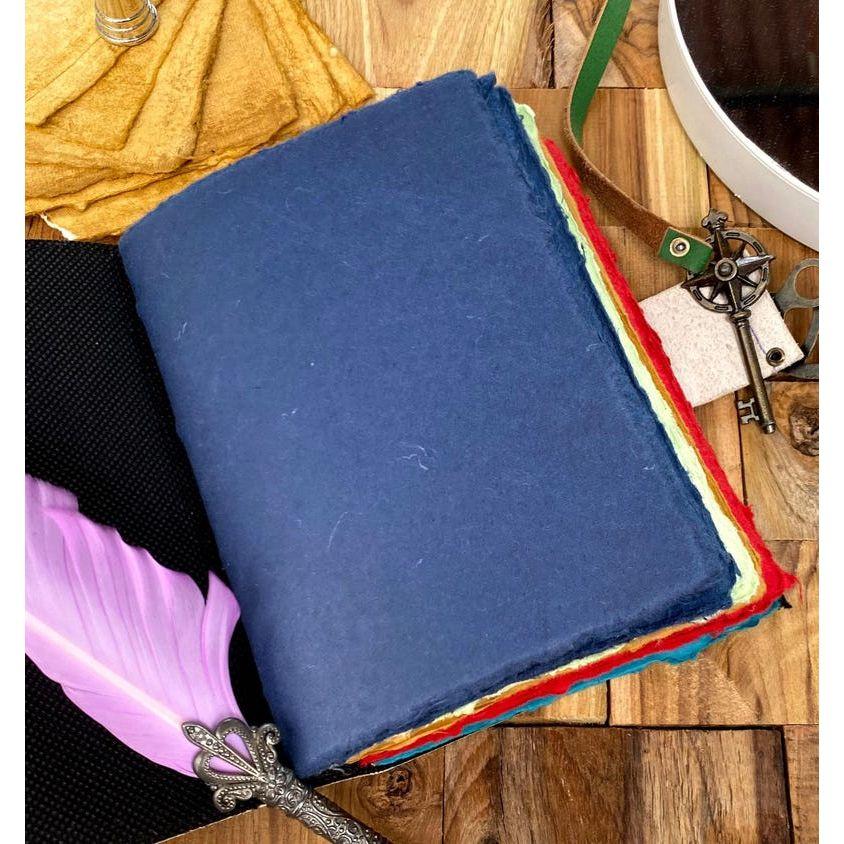Sun & Moon Leather Grimoire Journal: Spell Book