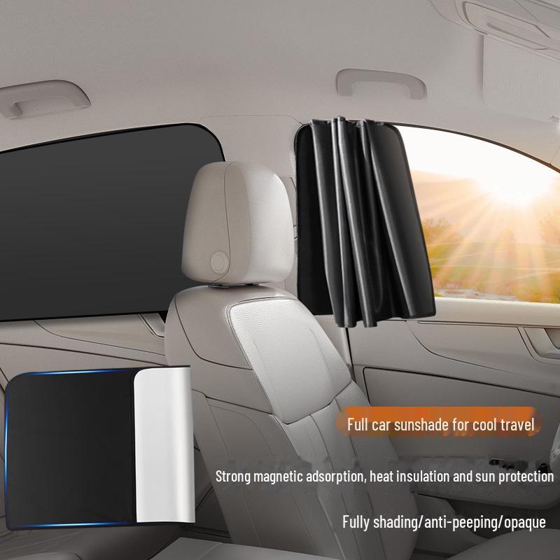 Car Magnetic Sunshade: Interior Insulation & Blackout Window Curtain.