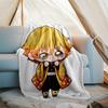 1pc Agatsuma Zenitsu (5) Theme Blanket - Digital Print, Polyester, Cozy for All Seasons, Perfect for Outdoor, and Travel