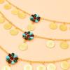 Multi Layer Alloy Coin Tassels Shoulder Chain Necklace Shoulder Accessory for Fashion Forward Women Seeking Unique Style