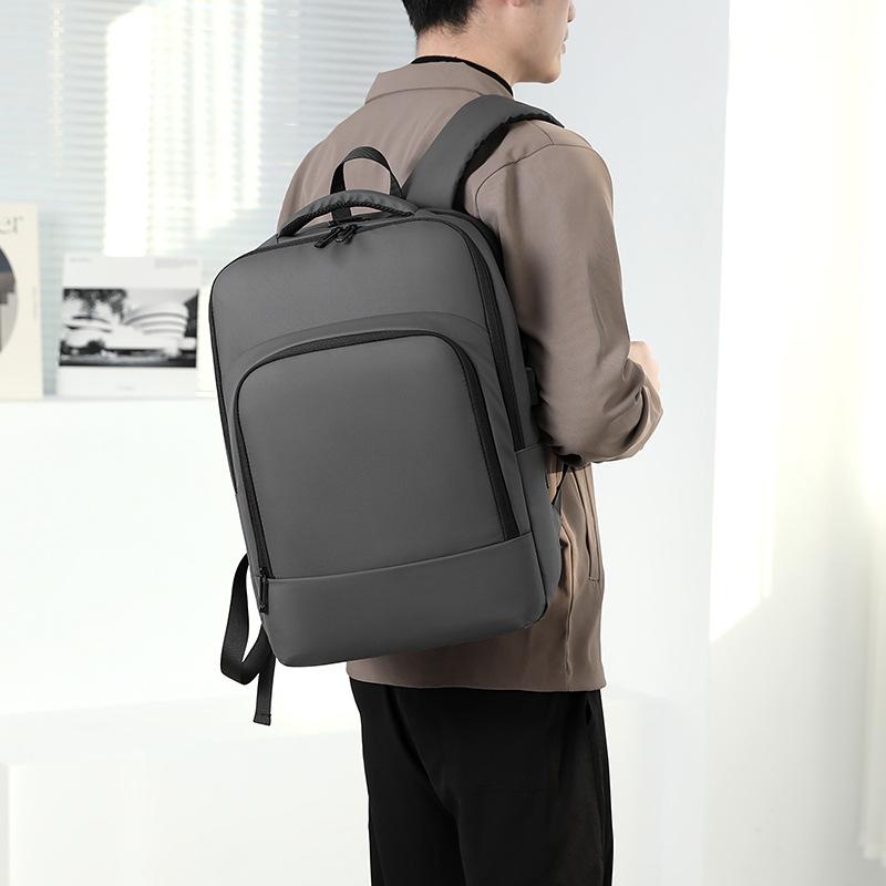 Schoolbag New Men's Go Backpack Simple Business Commuter Office Backpack Large Capacity Fashion Leisure Student Bag