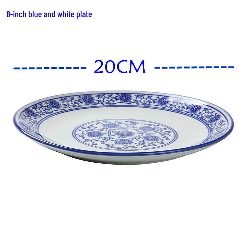 Blue and White Ceramic Noodle & Dinner Plate