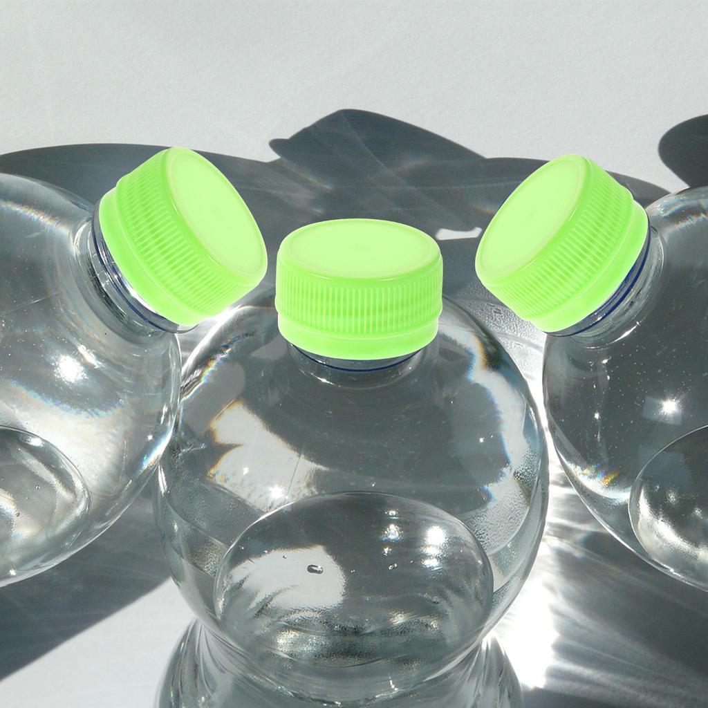 100pcs Plastic Caps Leak-Proof Water Bottle Lids For Diy Making Colored Bottle Covers Handcraft Accessories Kitchen