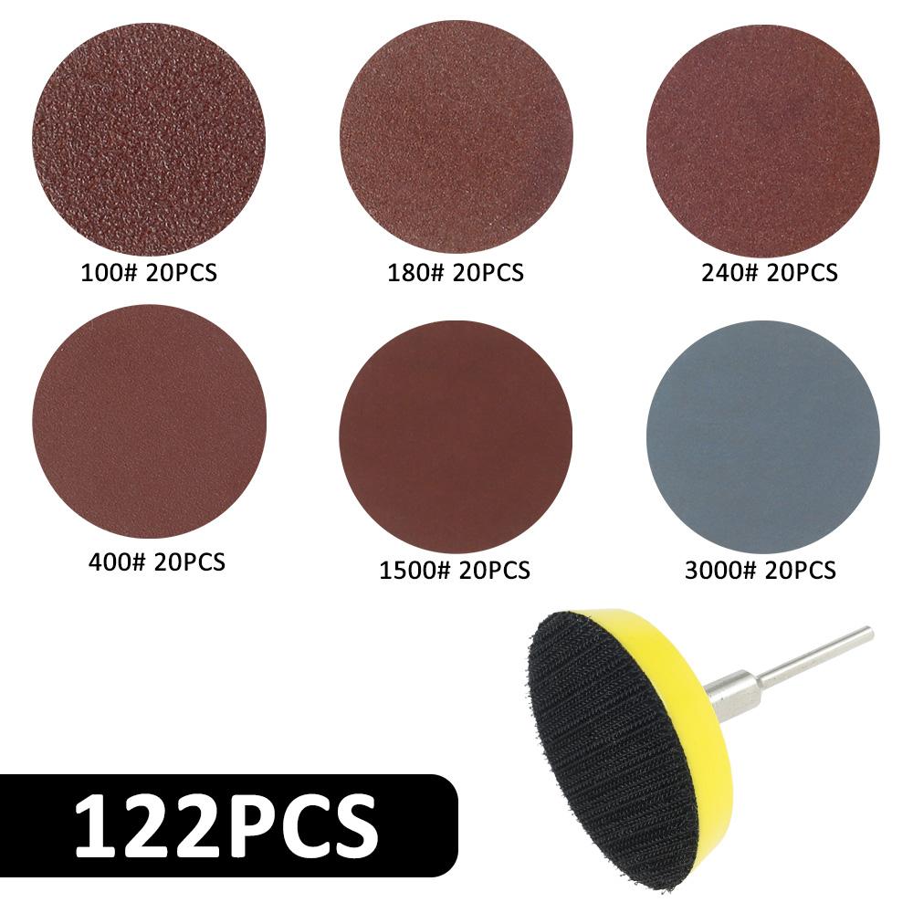 Sanding Disc Pad 2 Inch Alumina Sanding Pads 80-3000 Grit Sanding Paper Quick Change Sanding Sheet Drill Grinder Rotary Tools