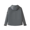 adidas Outdoor Sports Breathable Windproof Warm Casual Three-Proof Hooded Soft Shell Jacket Unisex Jacket Gray KG8968