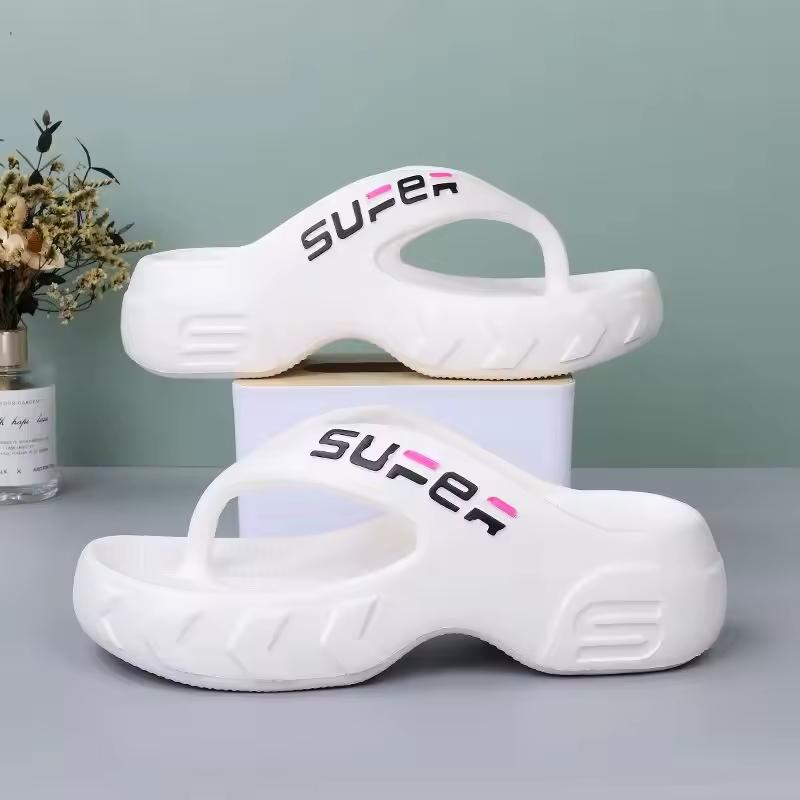 

Пляжные сандалии женские летние новые водонепроницаемые нескользящие толстые подошвы шлепанцы на платформе с высоким каблуком EVASlippers 38-39