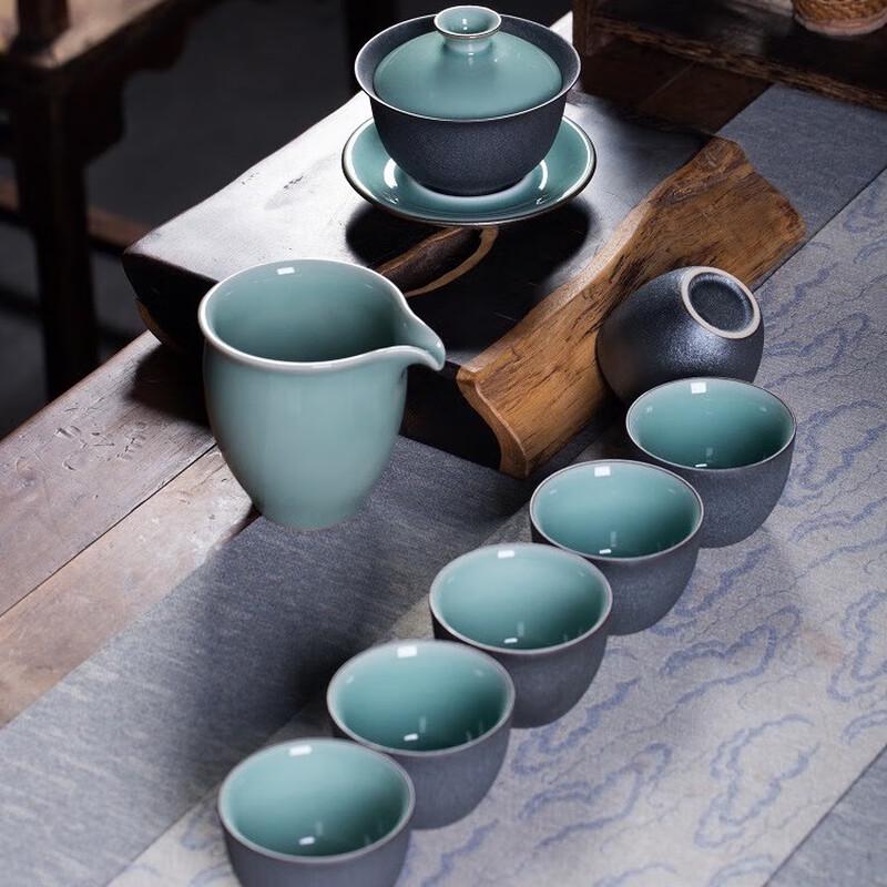 

Ink Dye Chinese Pottery Tea Set Gift Box