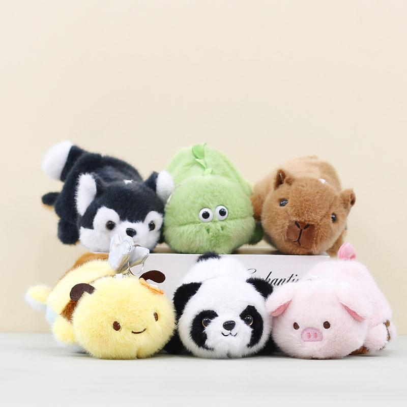Pendant Capybara Plush Pp Cotton Filling For Two Sided Animal Decoration Series