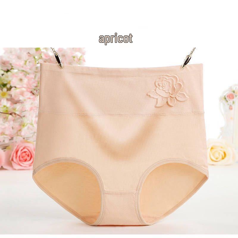 Plus Size Women's Antibacterial Cotton Panties - Tummy Control, Hip Lifting, High Waist Briefs