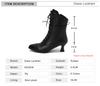 Fashion 2025 New Lace Up Ladies High Heel Shoes Strange Steampunk Boot Victorian Ankle Boots Women Pointed Toe Thick Soled Short Boots