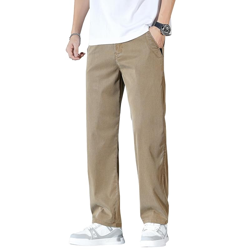 

[HMT] pants men s summer clothes cold sensation slacks Popularity wide tapered pants lightweight quick drying straight pants Relaxing large size