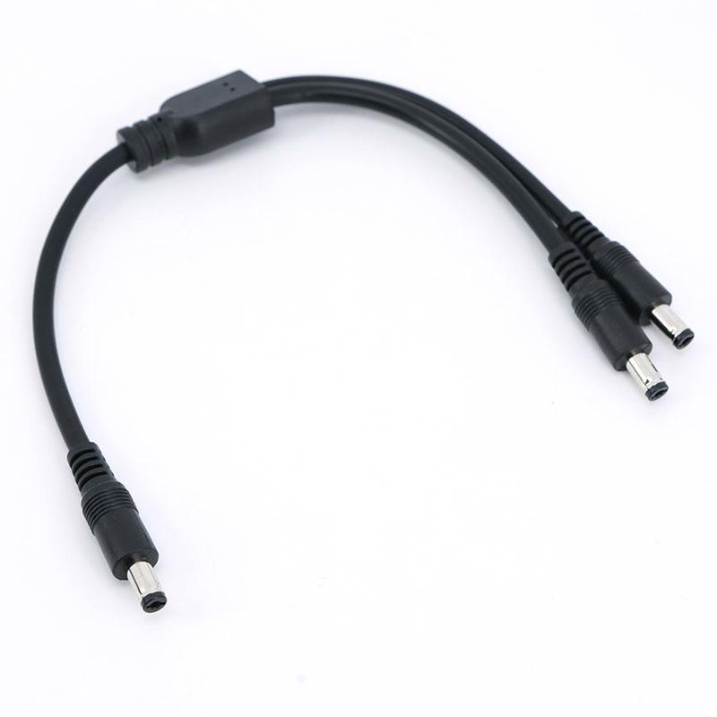 10pcs DC 1 male to 2 male 5.5*2.1mm Connector 3 way male Power Splitter Cable Power Supply Adapter Extension 30CM 18awg 10A