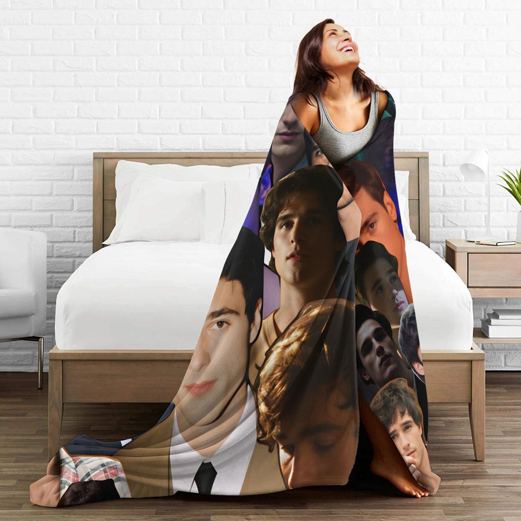 Jacob Elordi Blankets Camping Flannel Throw Blanket For Living Room Warm Soft Design Quality Bedspread Gift Idea