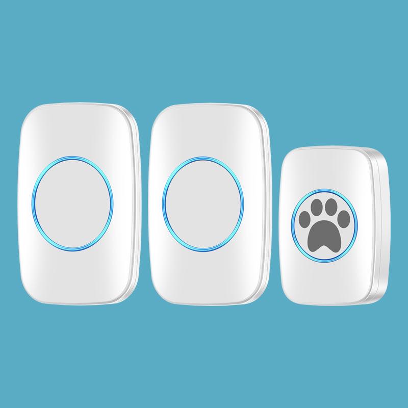 Smart Wireless Pet Doorbell for Dog Training and Home Use White EU Standard