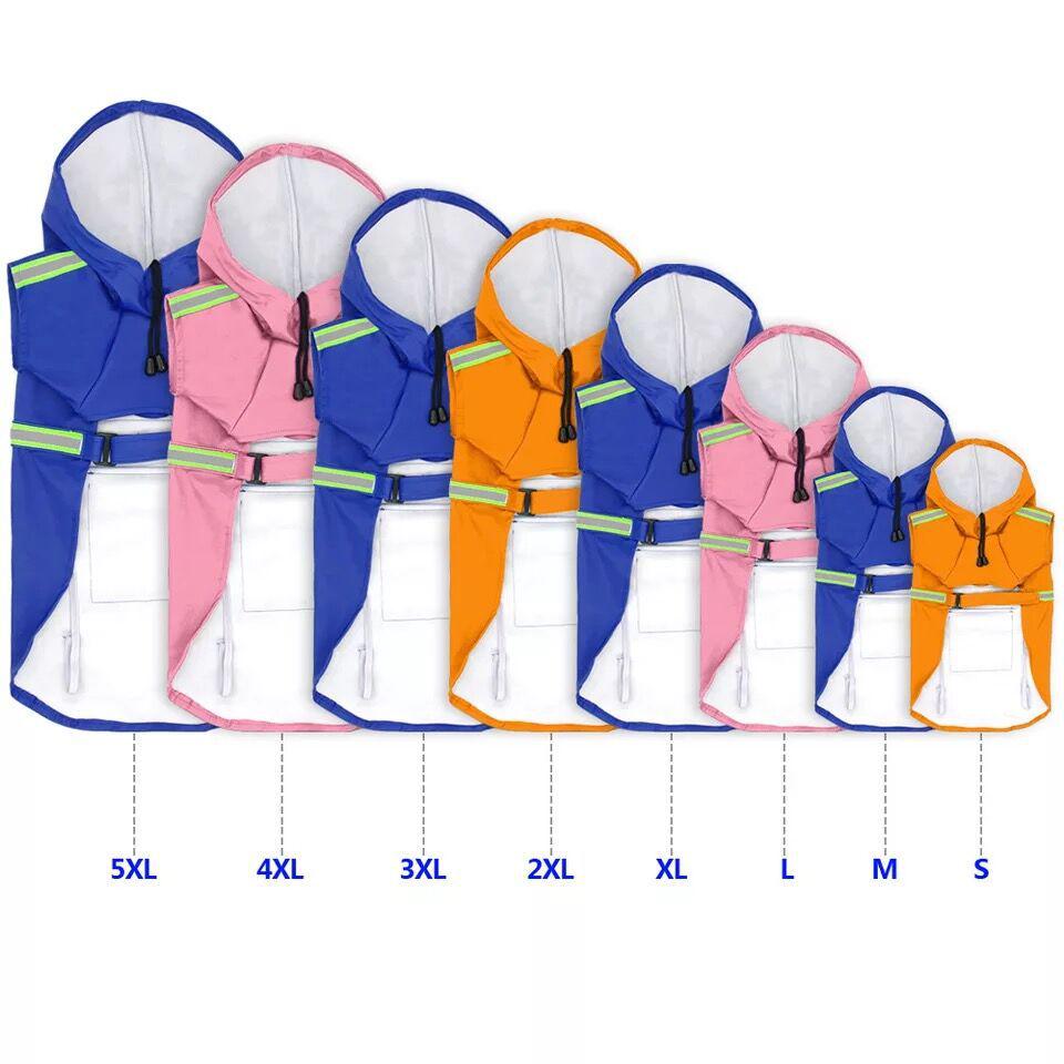 Waterproof Raincoat with Reflective Strips for Large Dogs (Golden Retriever, Samoyed)