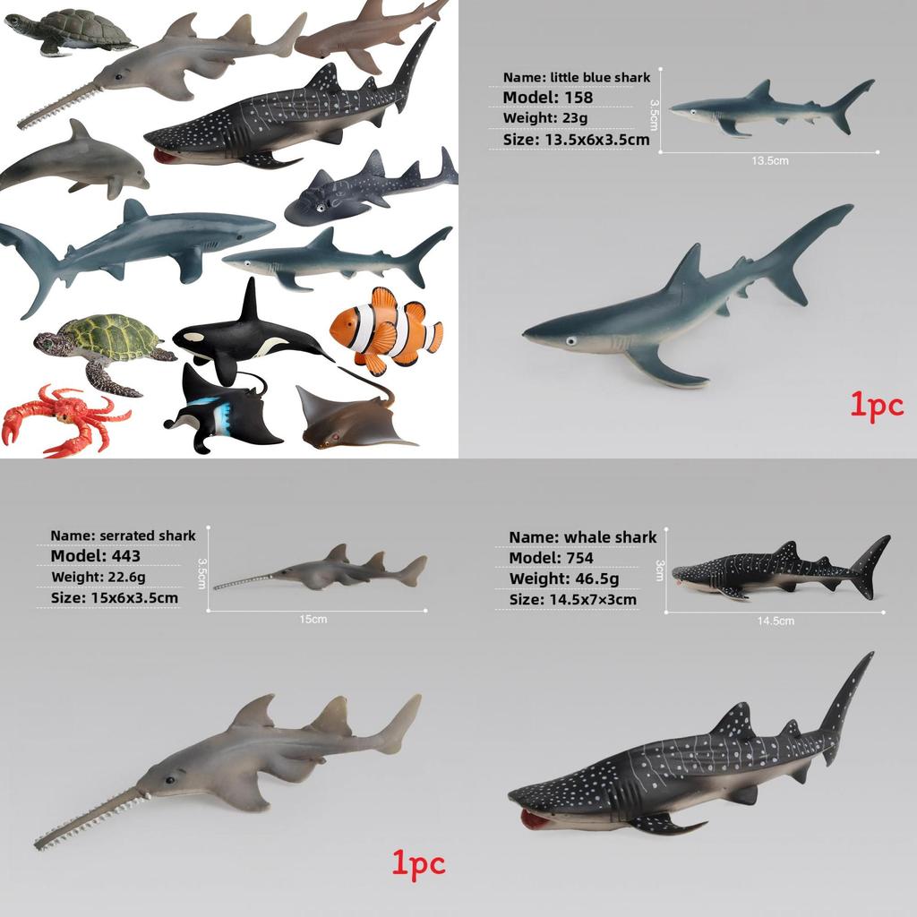 Simulated Shark Turtle Clownfish Crab Killer Whale Marine Animal Model Ornament For Aquarium Enthusiasts And Collectors