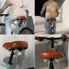 Ergonomic Bike Saddle Bike Seat with Shock Absorption and Waterproof Leather Suitable for Long Rides Water resistant