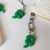 Green Four Leaf Grass Charm Pendant Chain Phone Strap Pocket Keychain Strap Hangings Decoration for Key Bag Purse