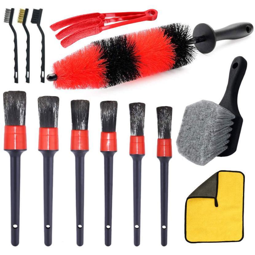 

Car Detailing Brush Set - 13-Piece Wheel & Gap Cleaner for Car Wash 13-piece set красный