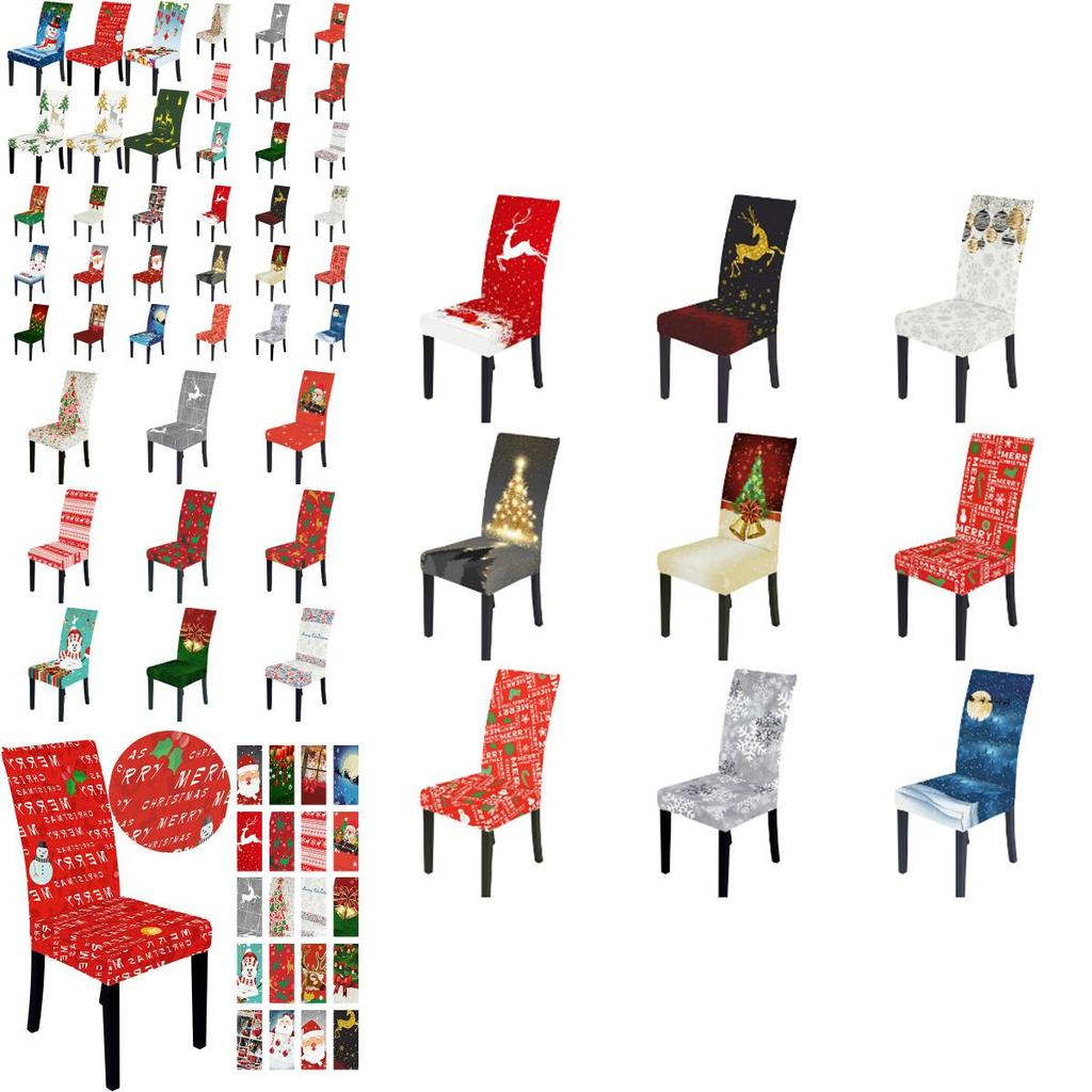 Festive Christmas Chair Cover With Great Elasticity Perfect For Any Furniture
