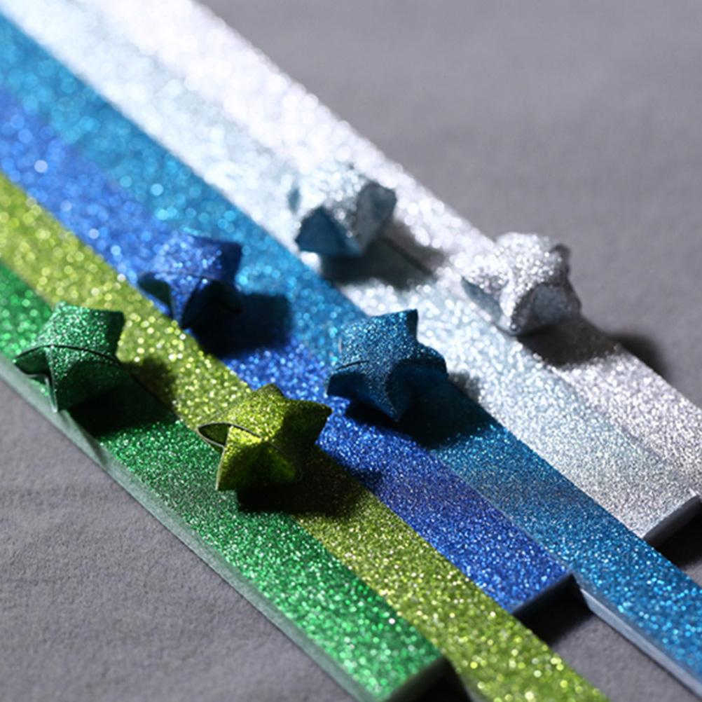 460 Pcs Origami Star Paper Glitter Packing Five Craft Accessories Handmade Strips Handwork