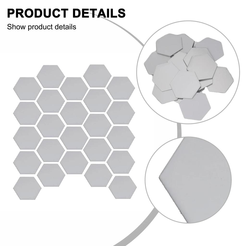 24pcs 3D Hexagon Mirror Wall Sticker Acrylic Geometric Art Tile DIY Self-adhesive Decal Replacement Home Living Room Decoration