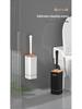 Wall-Mounted Silicone Toilet Brush with Storage Rack - No Dead Angles, Perfect for Bathroom Cleaning