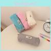 Candy Color Corduroy Pencil Case With Polyester Material For Girls And Students